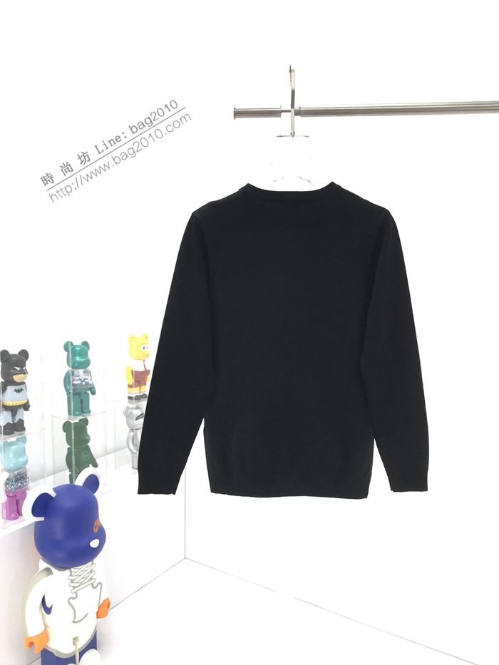 Burberry男裝 巴寶莉秋冬新款戰馬騎士印花黑色毛衣 男女同款  ydi3136